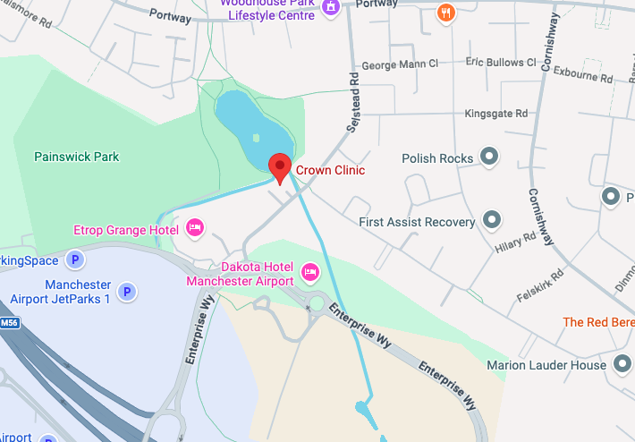Map showing Manchester Clinic